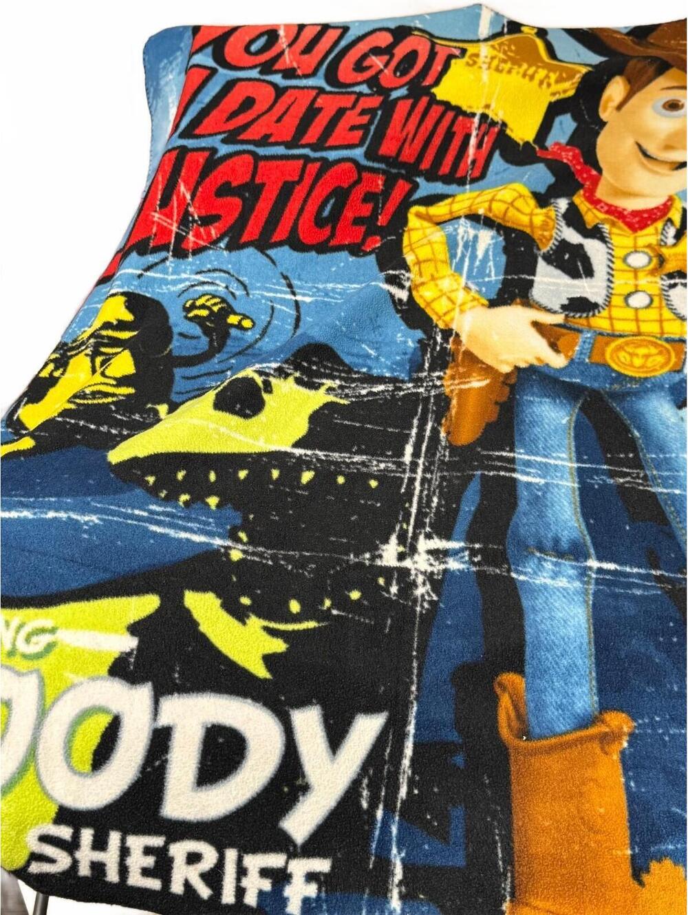 Disney Pixar Toy Story Woody Fleece Throw Blanket Blue 39x48